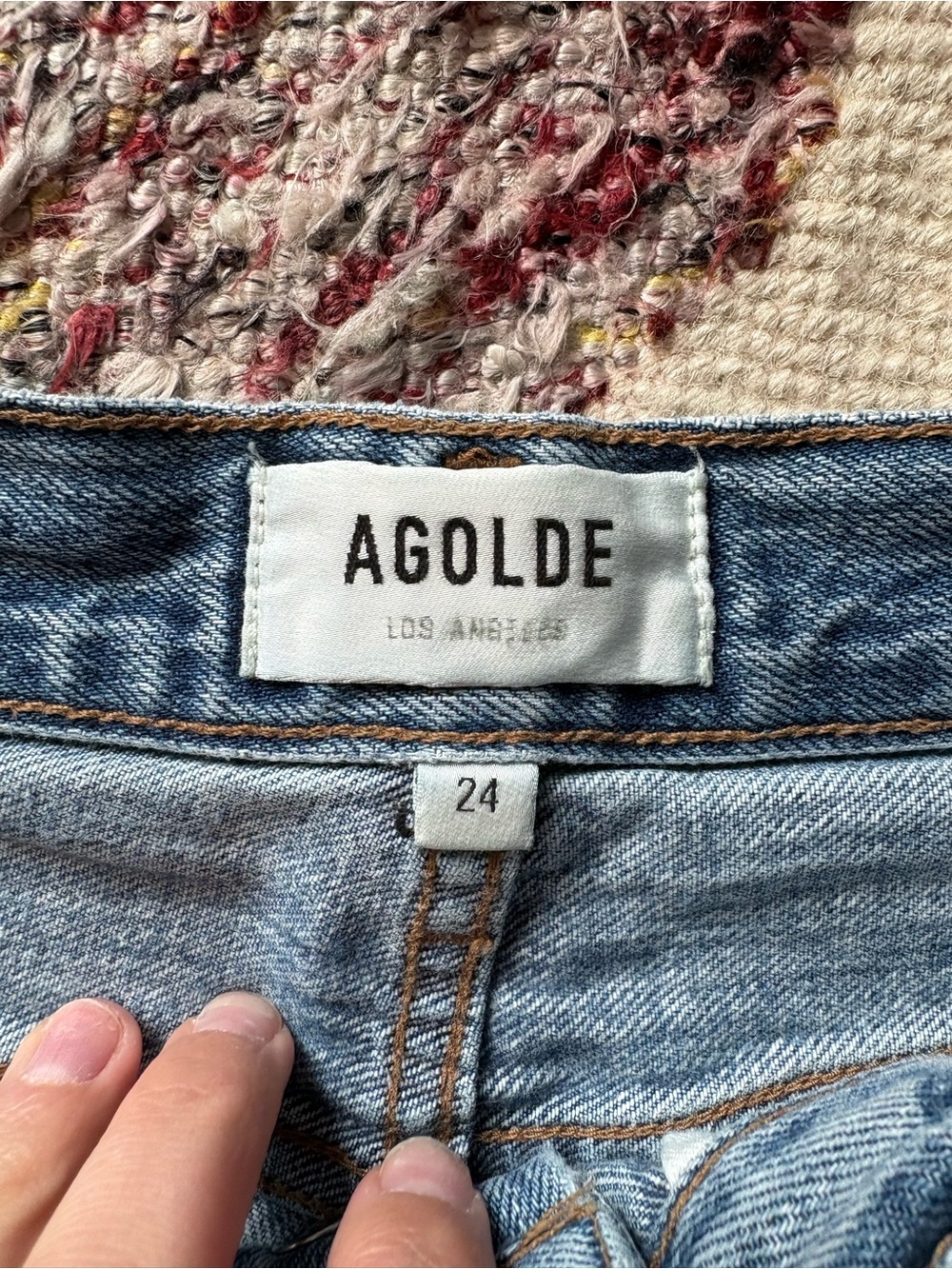 AGOLDE High-Rise Cutoff Denim Shorts - 24 - Picture 2 of 7